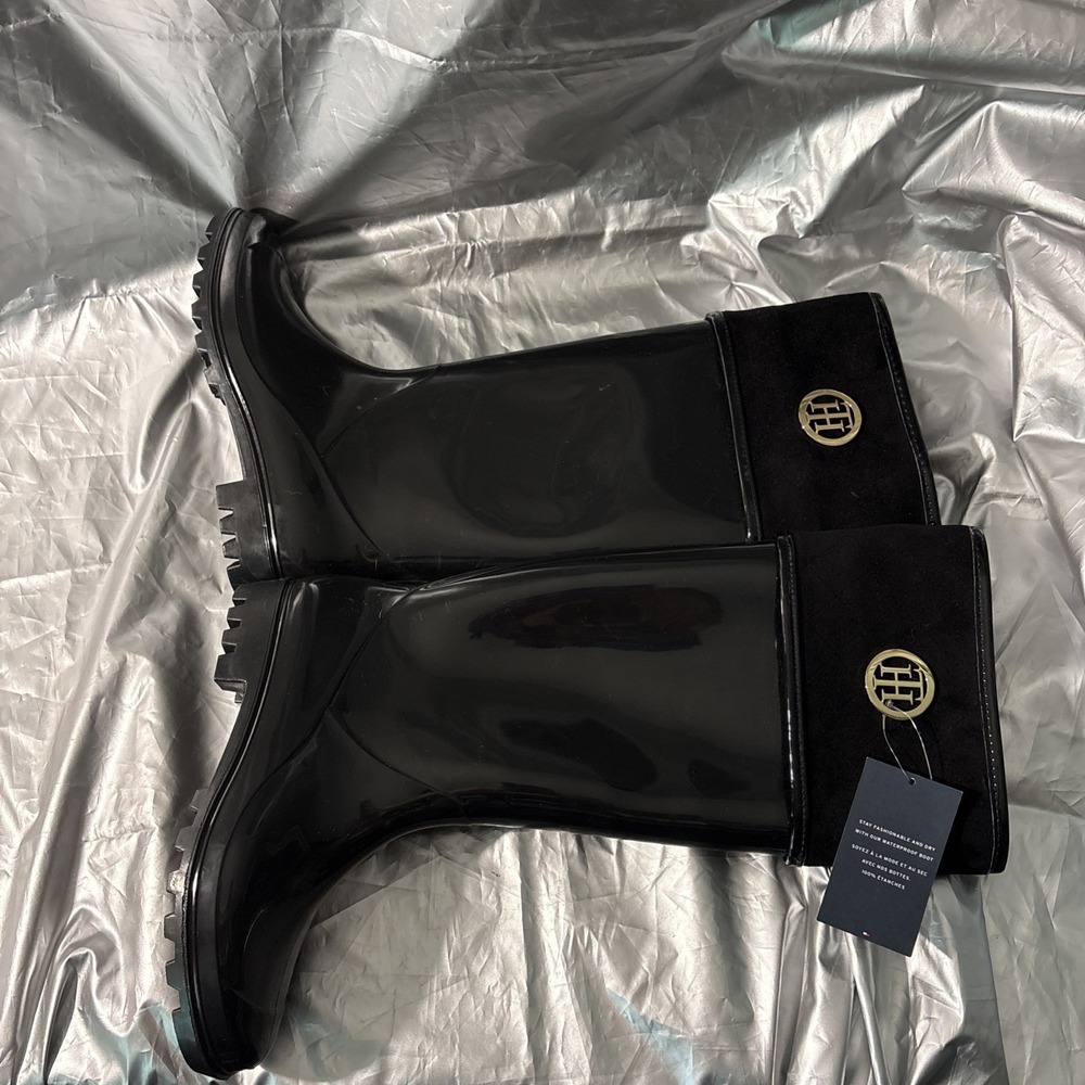 Tommy Hilfiger Black Winter & Rain Boots - Picture 4 of 7